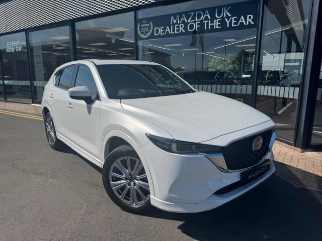 Mazda CX-5 2.5 194ps AWD Takumi Auto / Brown Nappa Leather SUV PETROL Rhodium White