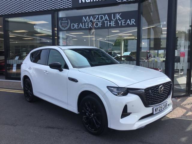 Mazda CX-60 2.5 327ps AWD Homura Plus Auto / Blk Nappa / Conv & Drv Assist / Pano SUV HYBRID PETROL Rhodium White