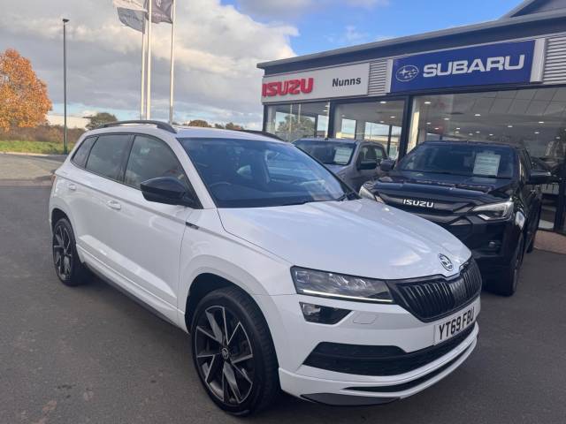 Skoda Karoq 2.0 TSI SportLine DSG 4WD Euro 6 (s/s) 5dr SUV Petrol White