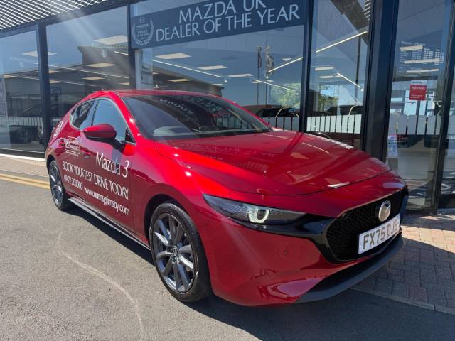 Mazda Mazda3 2.5 e-SKYACTIV-G MHEV Takumi Euro 6 (s/s) 5dr Hatchback Petrol Soul Red Crystal