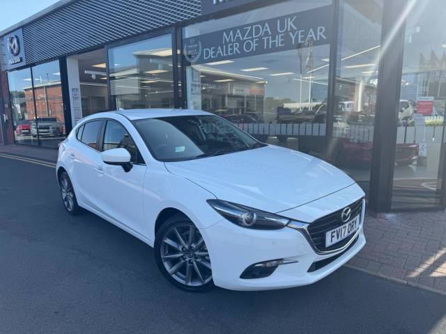 Mazda Mazda3 2.0 SKYACTIV-G Sport Nav Auto Euro 6 (s/s) 5dr Hatchback Petrol Arctic White