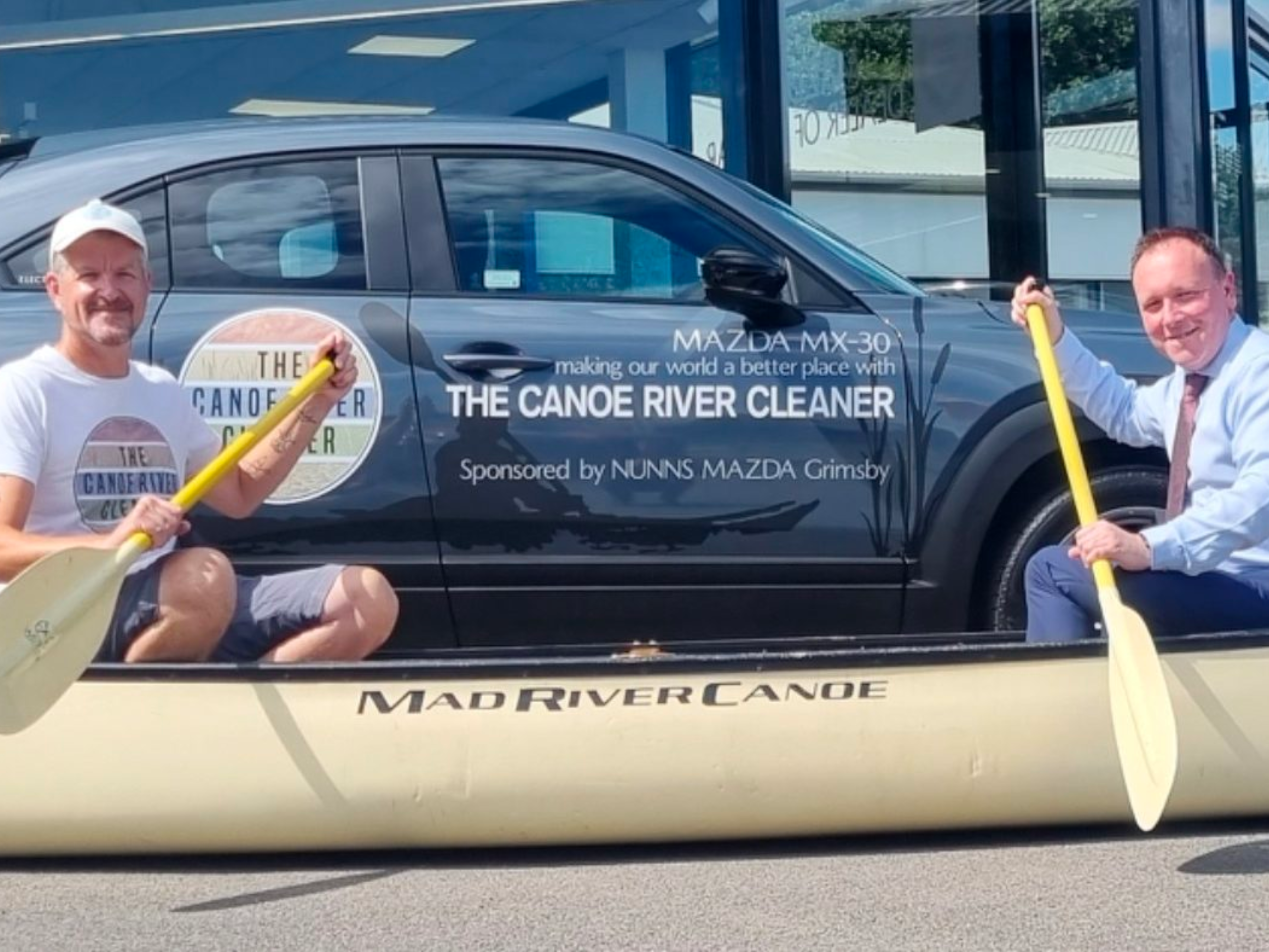 Nunns Mazda Grimsby Helps The Canoe River Cleaner Tidy Up Lincolnshire Rivers While Travelling Emissions-free!